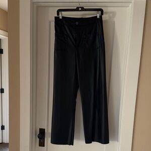 Zara wide leg and high waist Faux Leather Pants